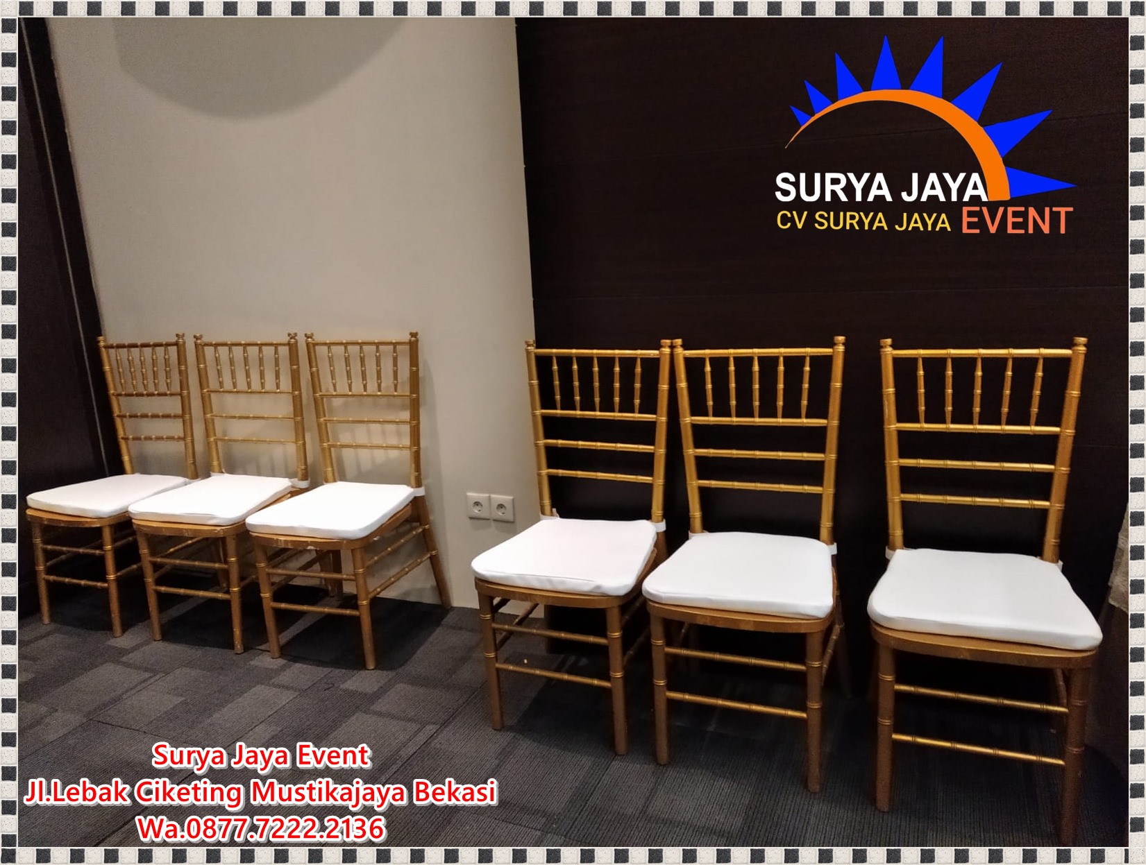 Sewa Kursi Tiffany Murah Jakarta Selatan