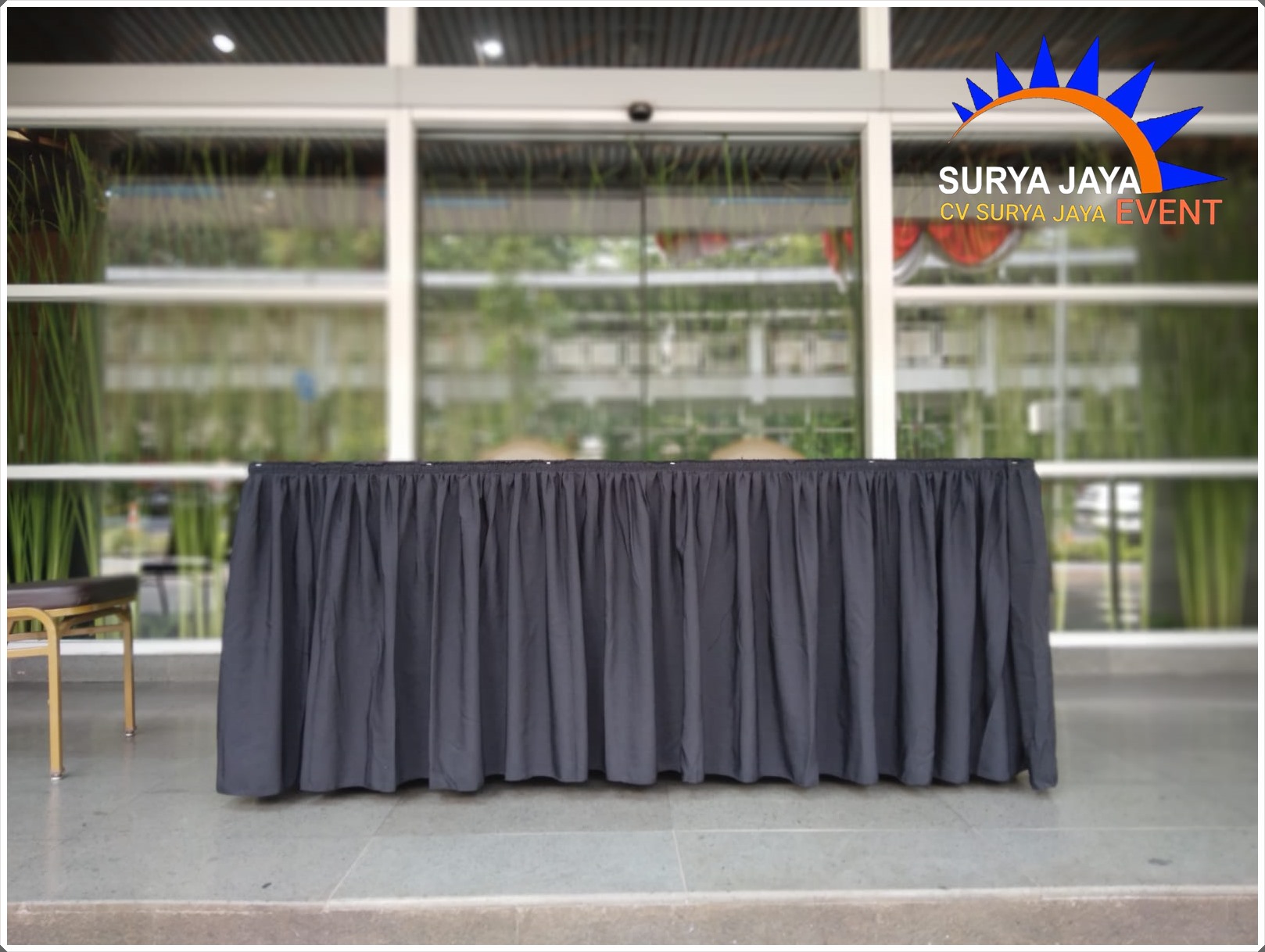 Rental Meja Ibm Plus Cover Skirting Hitam
