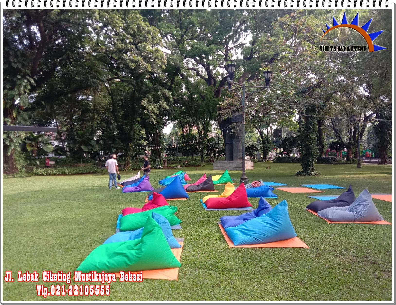 Sewa Bantal Bean Bag Event Outdoor Minimalis Tangerang