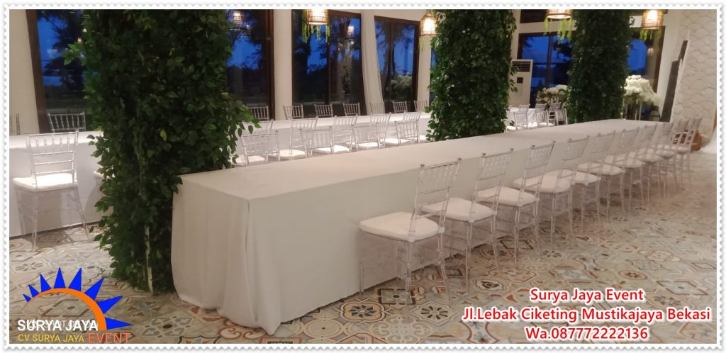 Rental Kursi Tiffany Model Teranyar Acrylic Bekasi