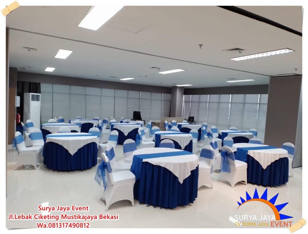 Sewa Meja Bundar Jakarta Timur Plus Cover Standar Hotel