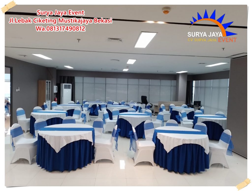 Sewa Meja Bundar Jakarta Timur Plus Cover Standar Hotel