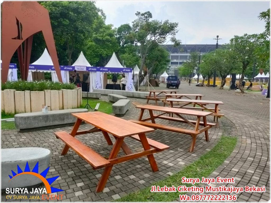 Sewa Meja Taman 2 in 1 Pelayanan Terbaik