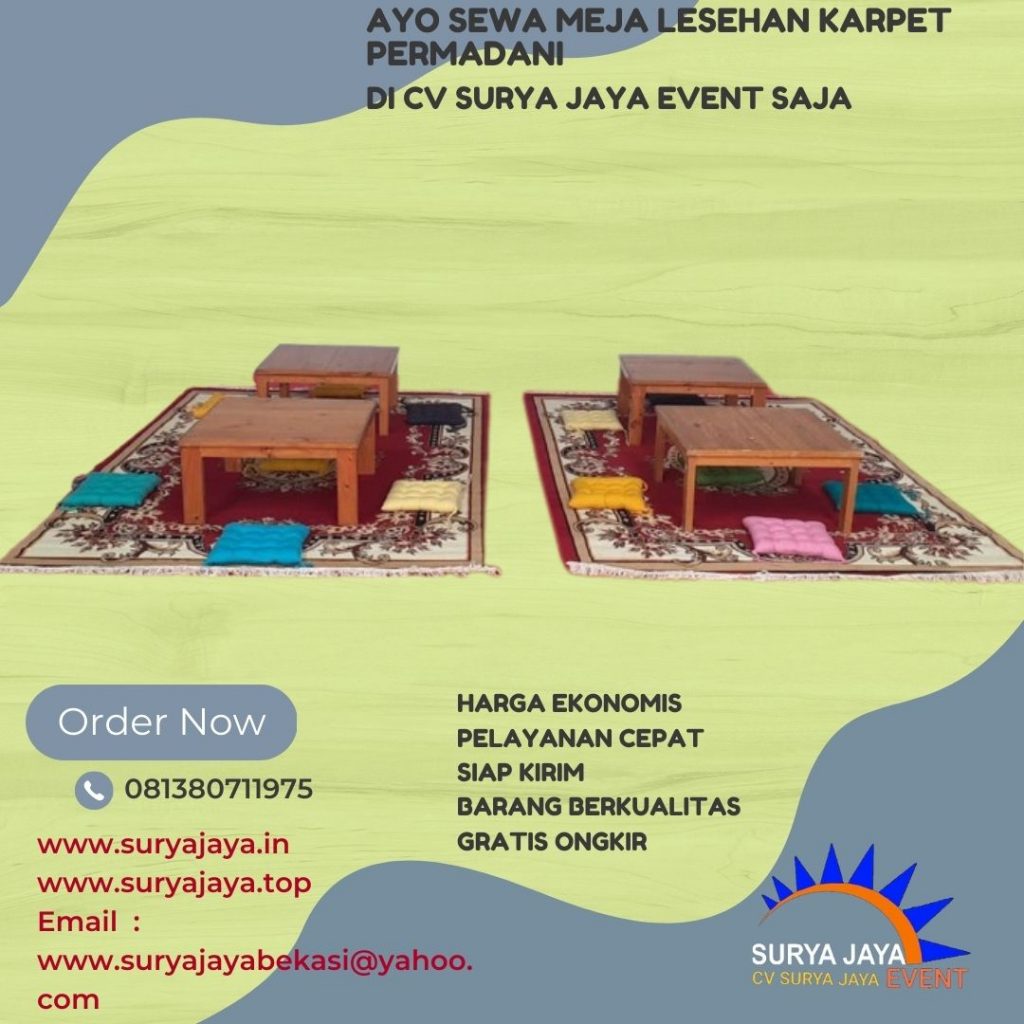 Sewa Meja Lesehan Kotak Dan Karpet Event Ramadhan