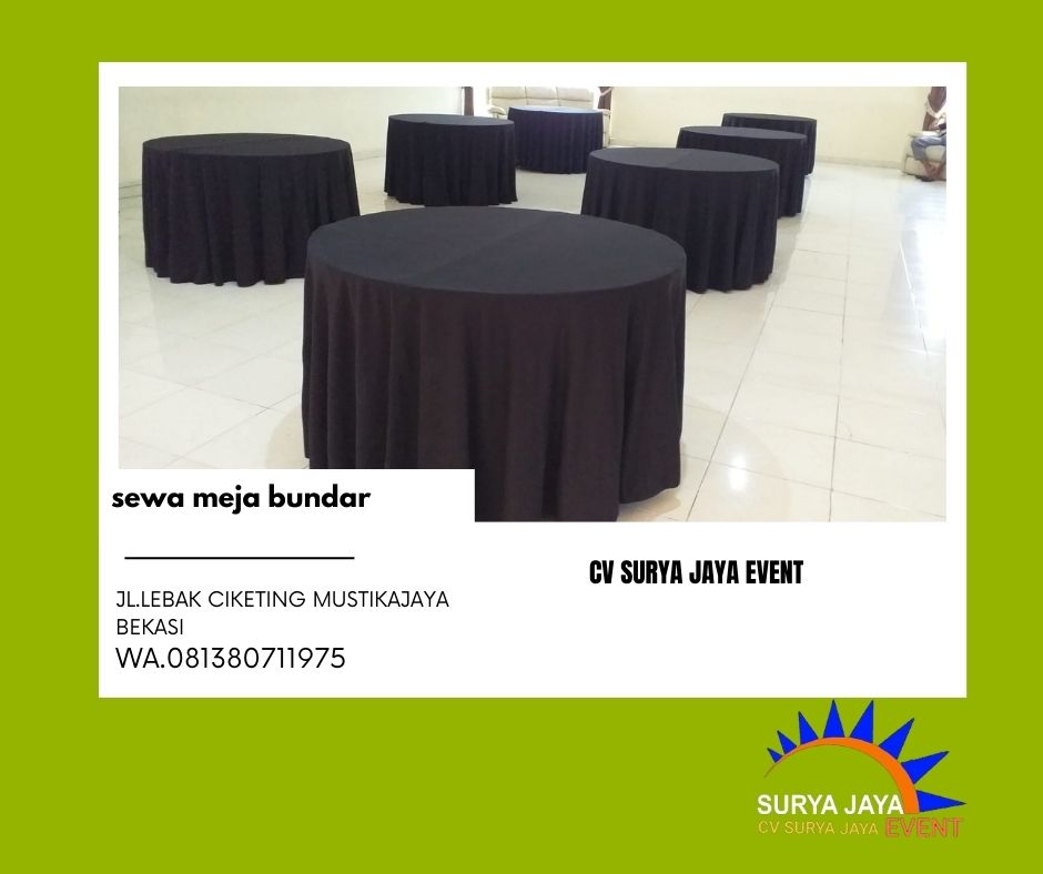 Rental Round Table Plus Cover Standar Hotel