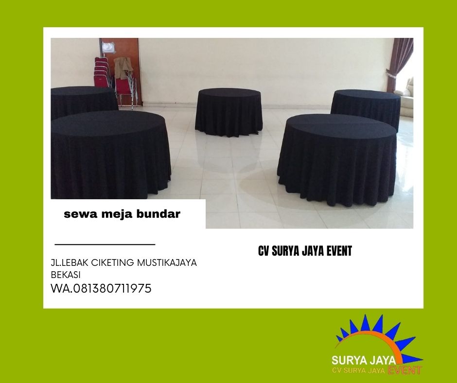 Rental Round Table Plus Cover Standar Hotel