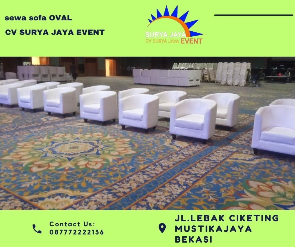 Rental Kursi Sofa Oval Untuk Acara Di Jabodetabek