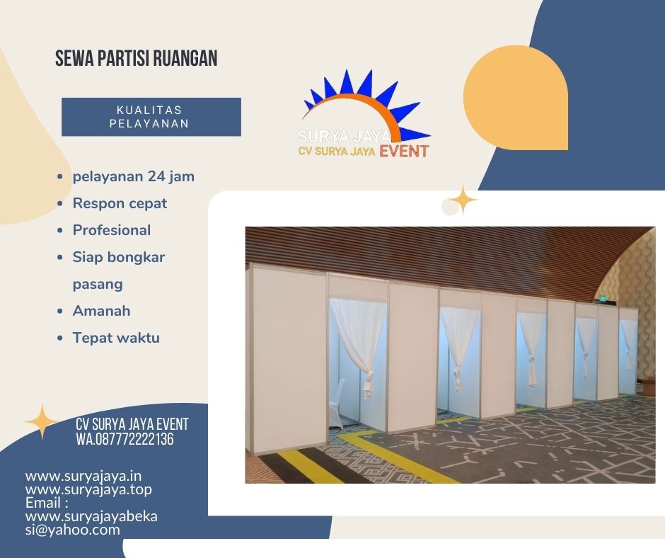 Rental Partisi Ruangan Siap Kirim 24 Jam Dan Pasang