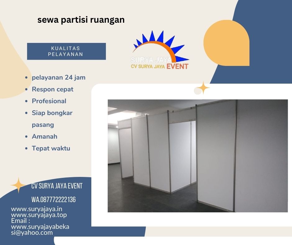 Rental Partisi Ruangan Siap Kirim 24 Jam Dan Pasang