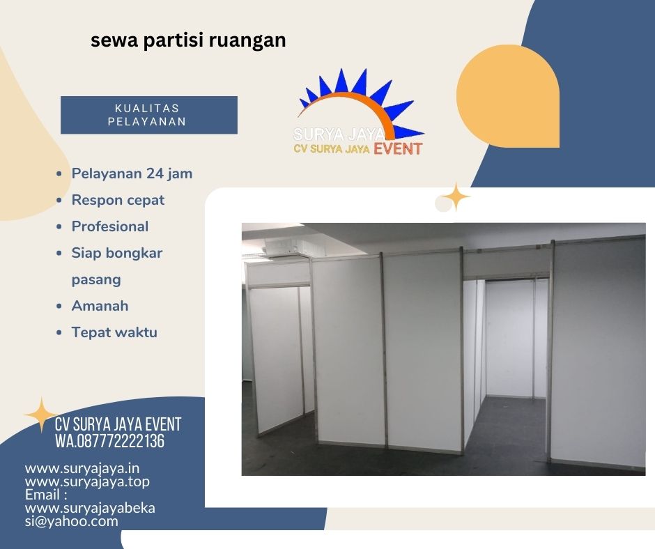 Rental Partisi Ruangan Siap Kirim 24 Jam Dan Pasang