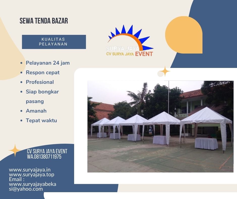 Sewa Tenda Bazar Jakarta Harga Anti Mahal Kualitas Bagus