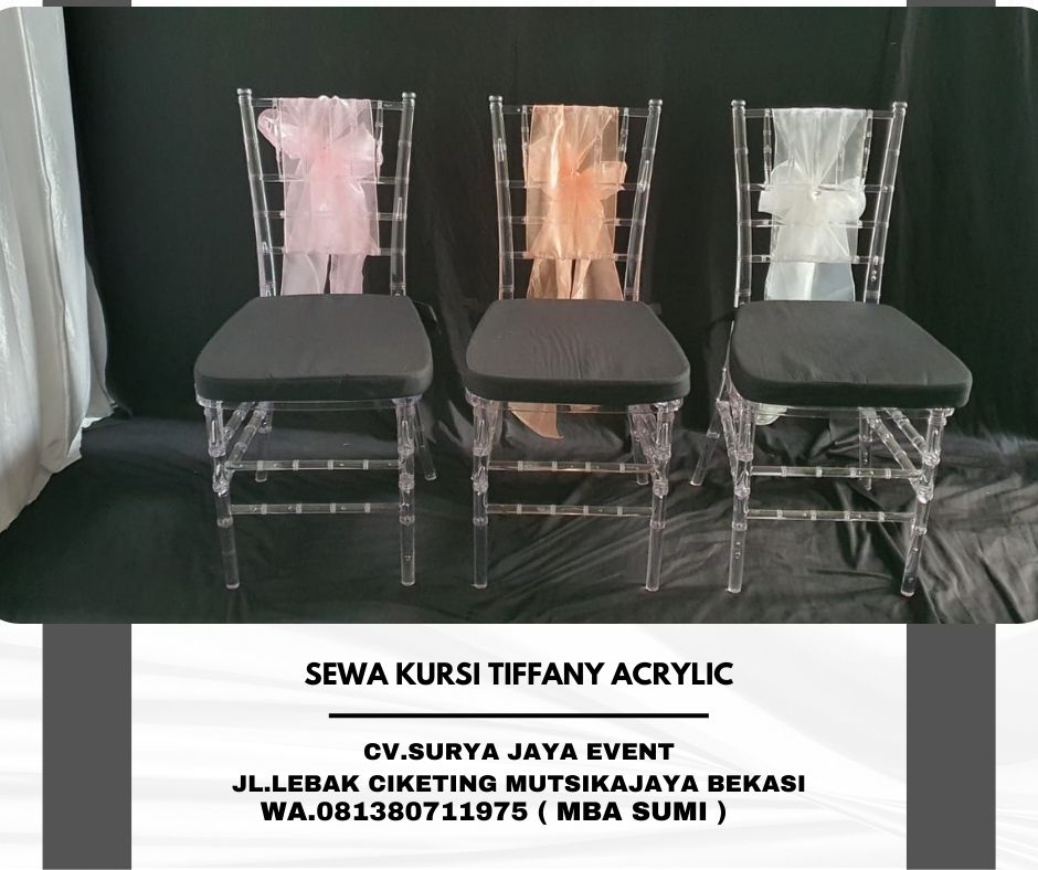 Sewa Kursi Tiffany Acrylic Lebak Bulus Cilandak Jakarta Selatan