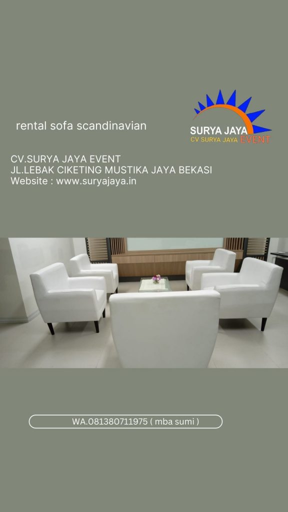 Sewa Sofa Scandinavian Tangki Taman Sari Jakarta Barat
