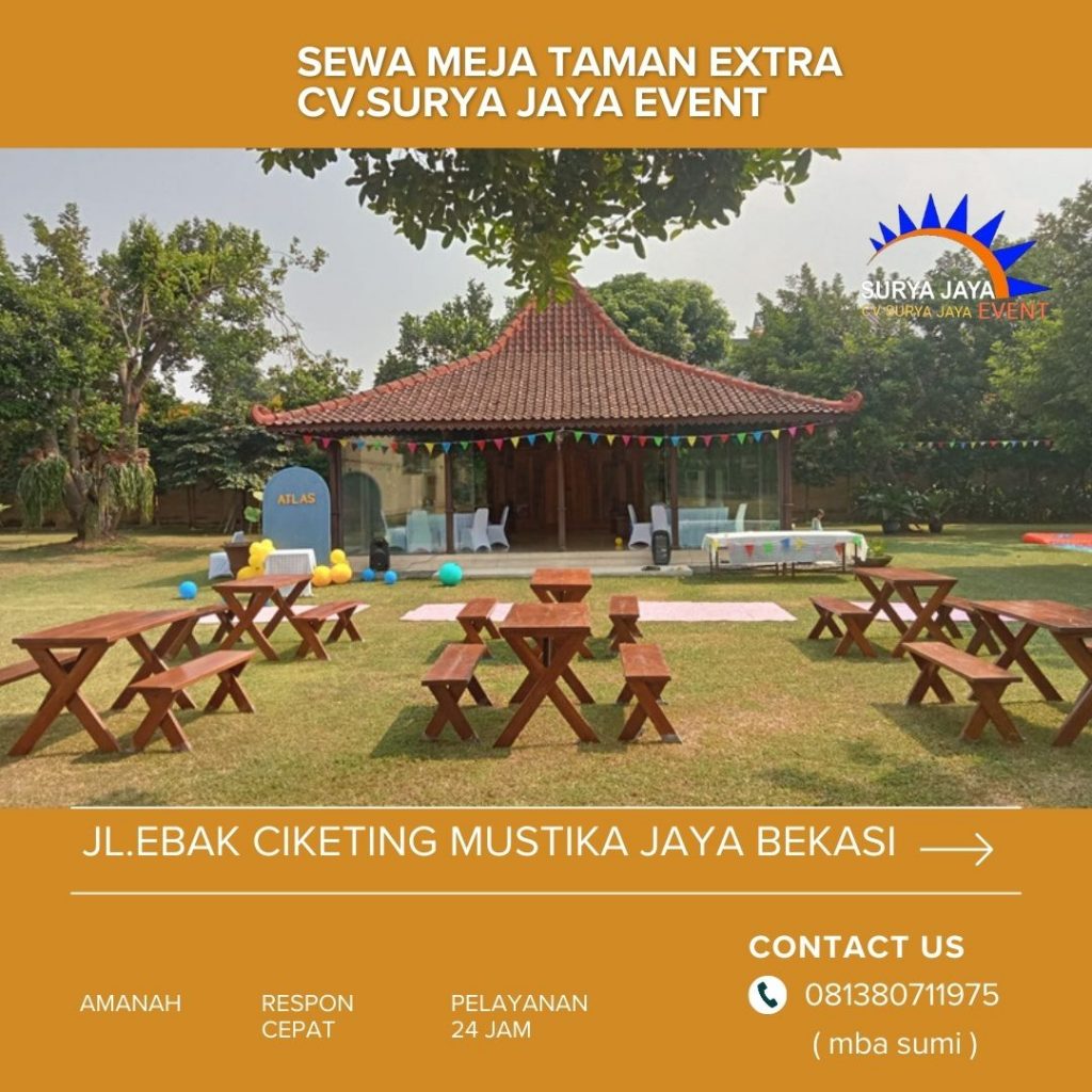 Sewa Meja Kursi Taman Extra Jakarta