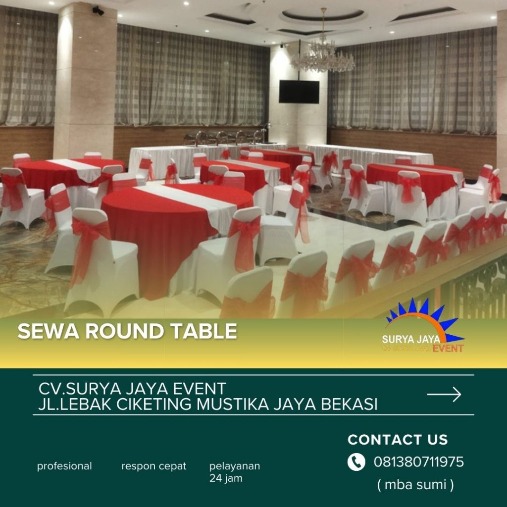 Sewa Round Table Murah Standar Hotel Di Jakarta