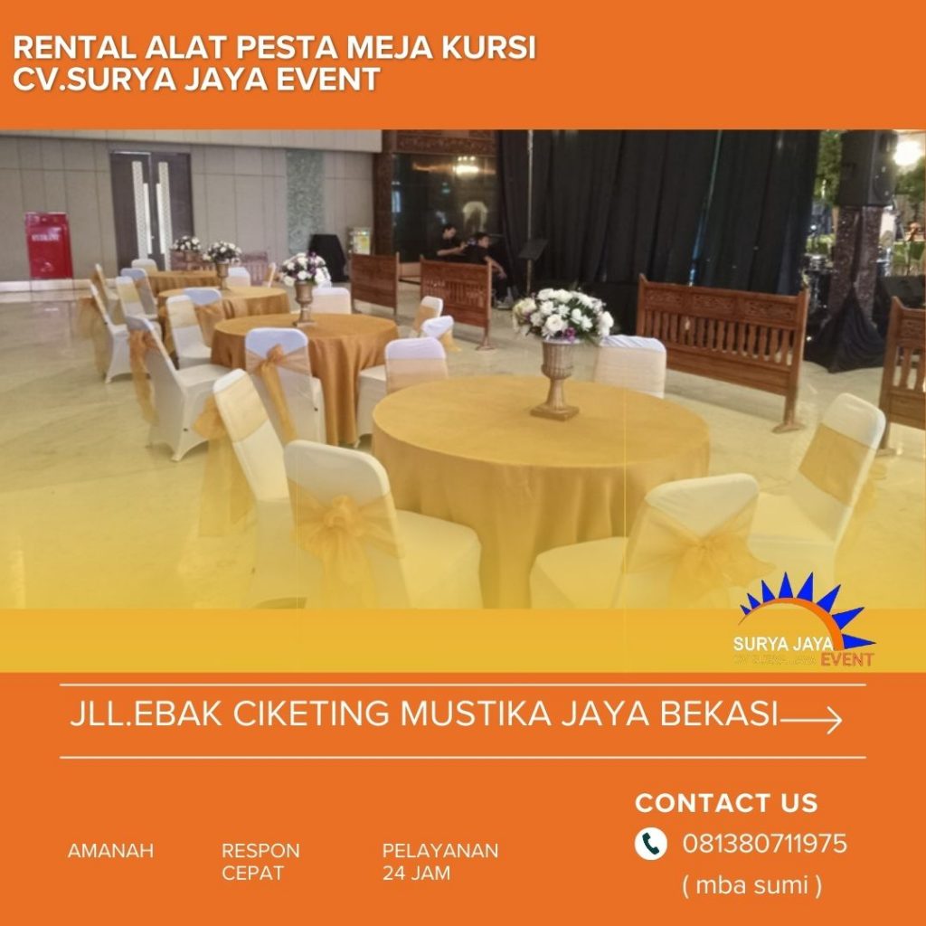 Gudang Rental Meja Kursi Alat Pesta Neglasari Tangerang