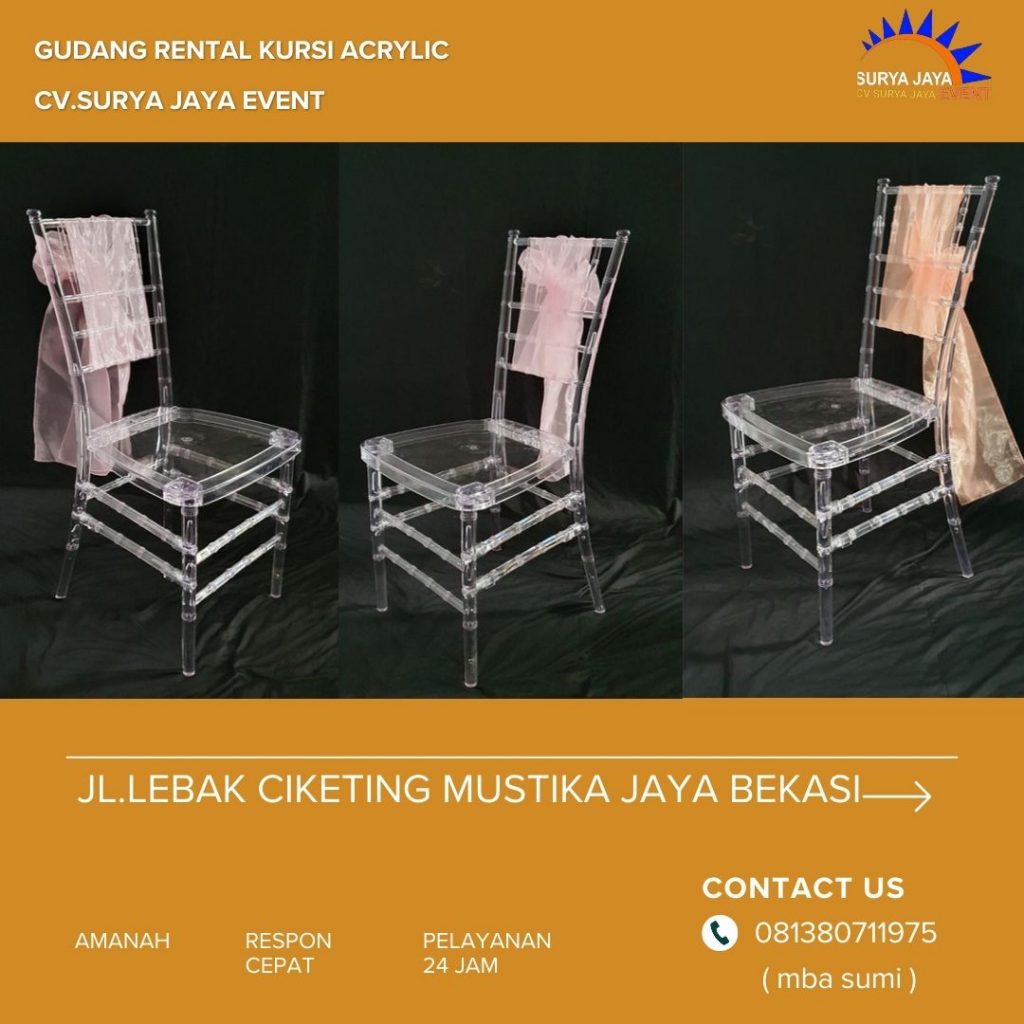 Menyewakan Kursi Acrylic Kualitas Terbaik Harga Murah Di Bogor