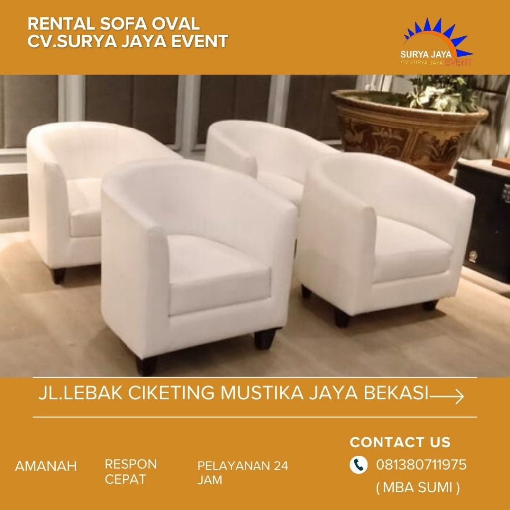 Sewa sofa oval price terbaru 2024 jakarta