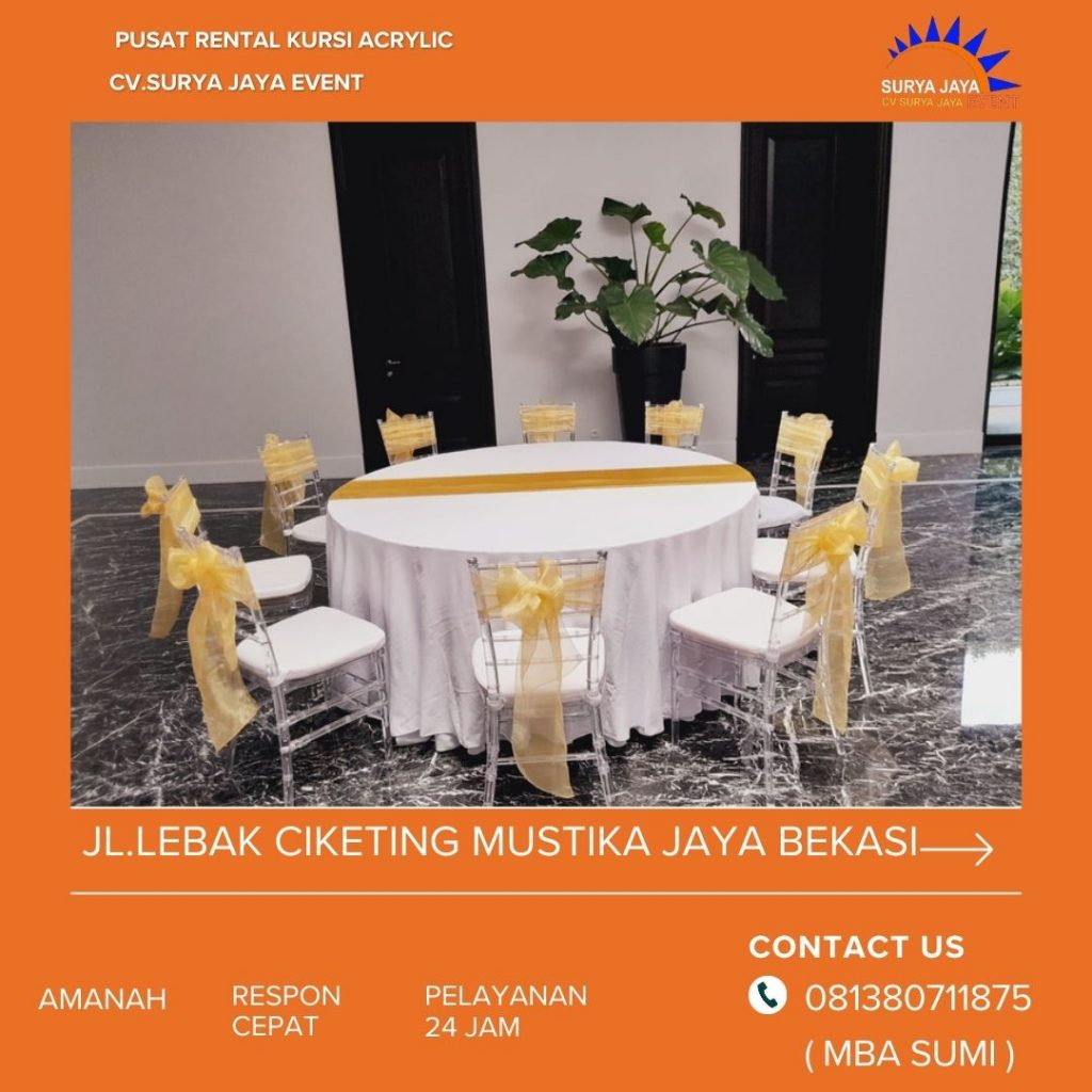 Pusat Sewa Kursi Acrylic Untuk Acara Apa Saja Di Jakarta