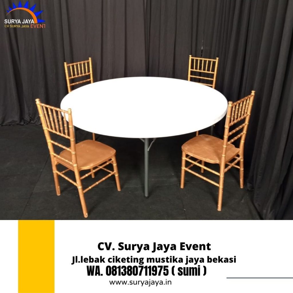 Rental Kursi Kayu VIP Type Tiffany Gold di Senayan Jakpus