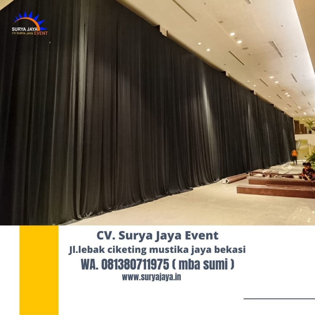 Rental Black Curtain Lotto Tebal Event Hotel Marga depok