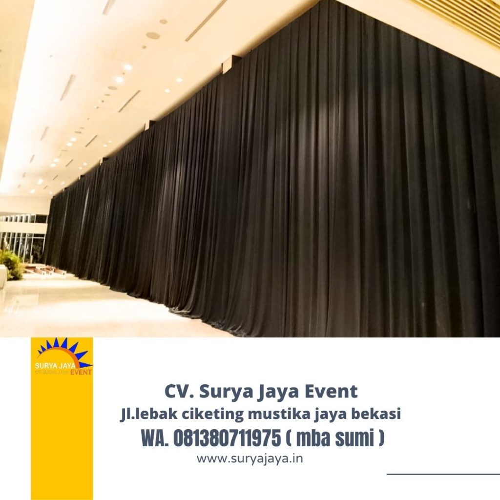 Rental Black Curtain Lotto Tebal Event Hotel Marga depok
