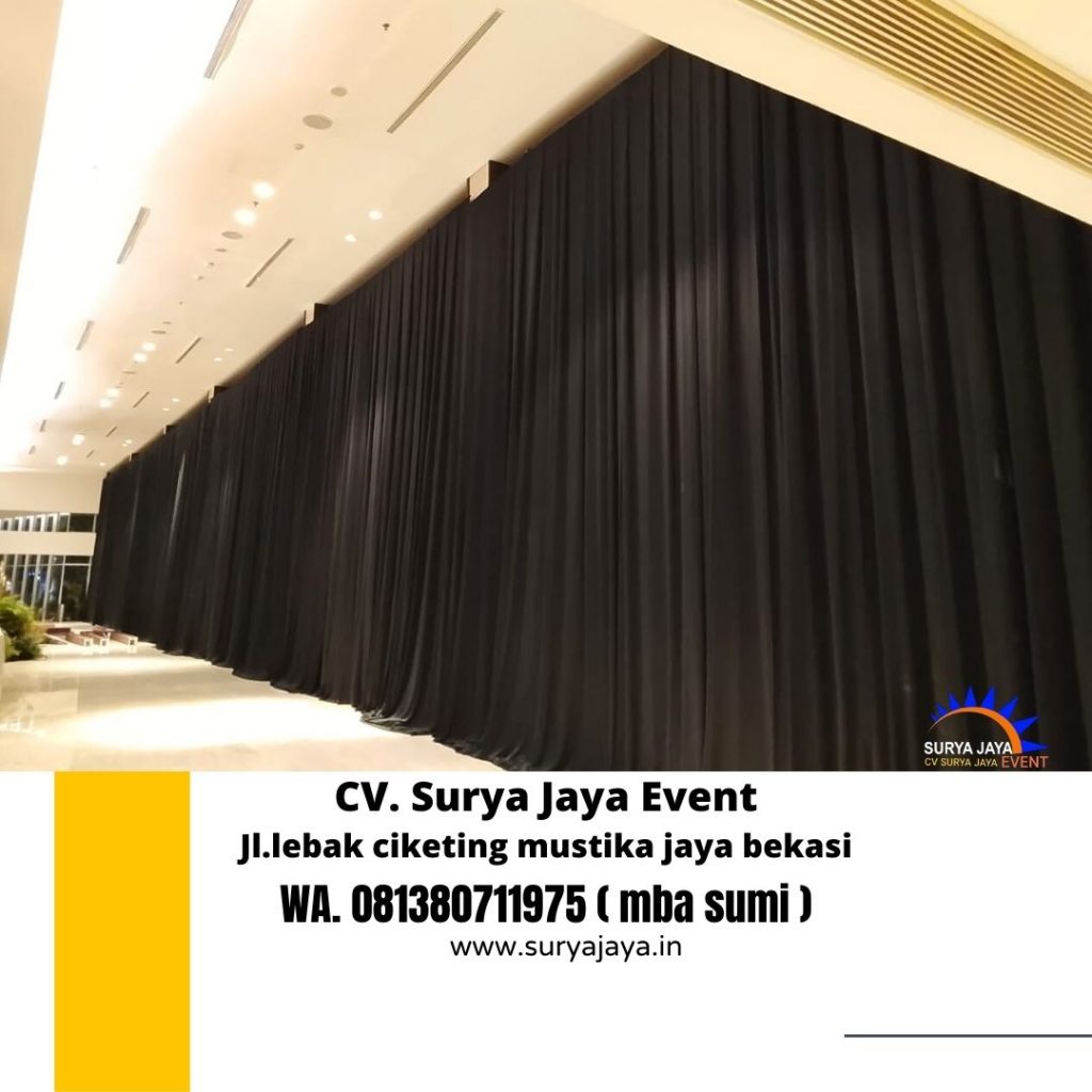 Rental Black Curtain Lotto Tebal Event Hotel Marga depok