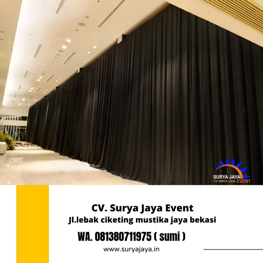 Rental Black Curtain Lotto Tebal Event Hotel Marga depok