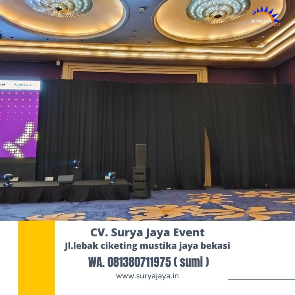 Rental Black Curtain Lotto Tebal Event Hotel Marga depok