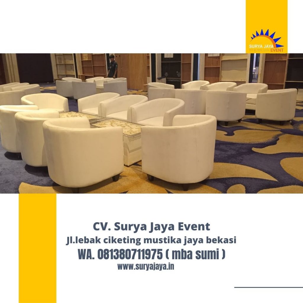 Rental Sofa Oval Set Meja VIP Kaca Di Daerah Jakarta
