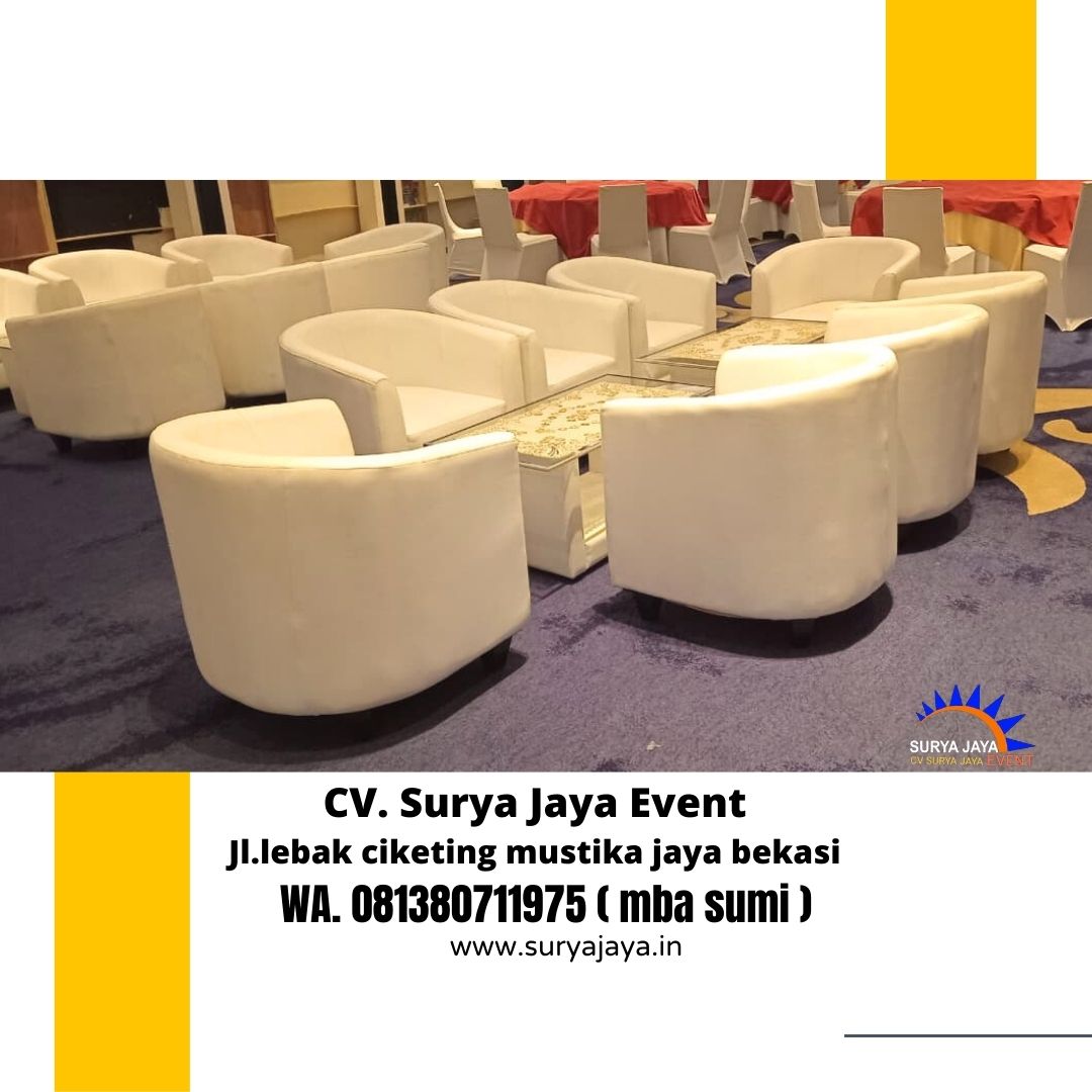 Rental Sofa Oval Set Meja VIP Kaca Di Daerah Jakarta