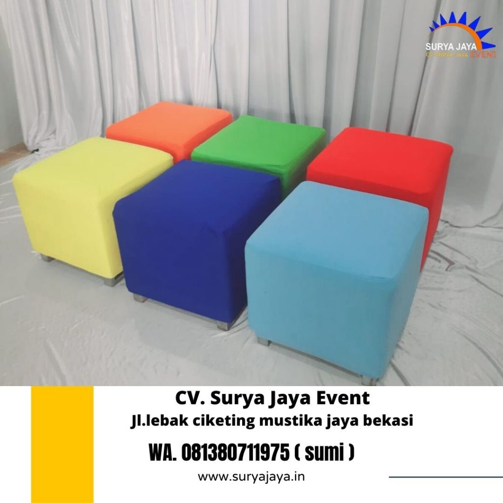 Rental Puff Chairs Kotak Warna-Warni Di Jakarta Layanan 24 Jam