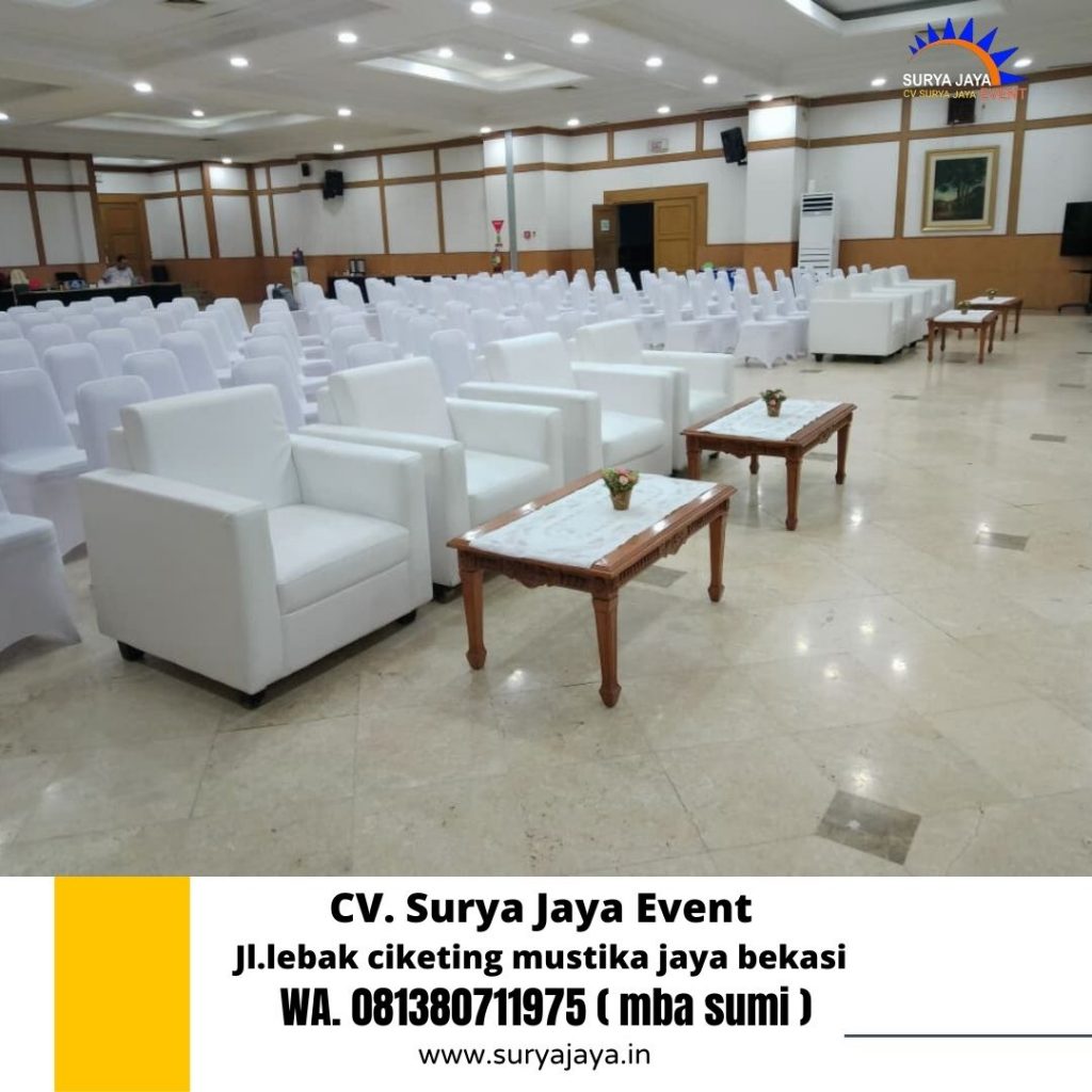 Rental Sofa Single Dan Double Putih Area Jakarta