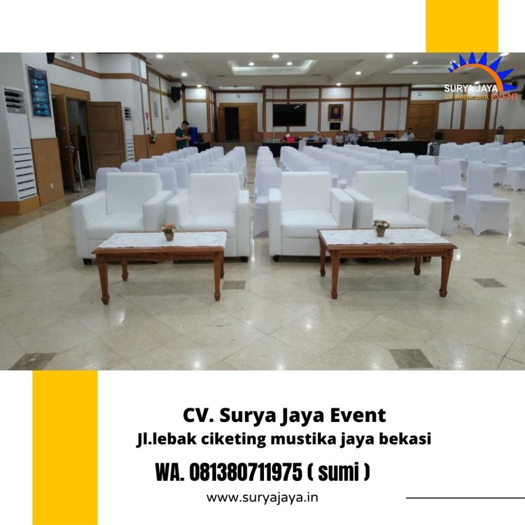 Rental Sofa Single Dan Double Putih Area Jakarta