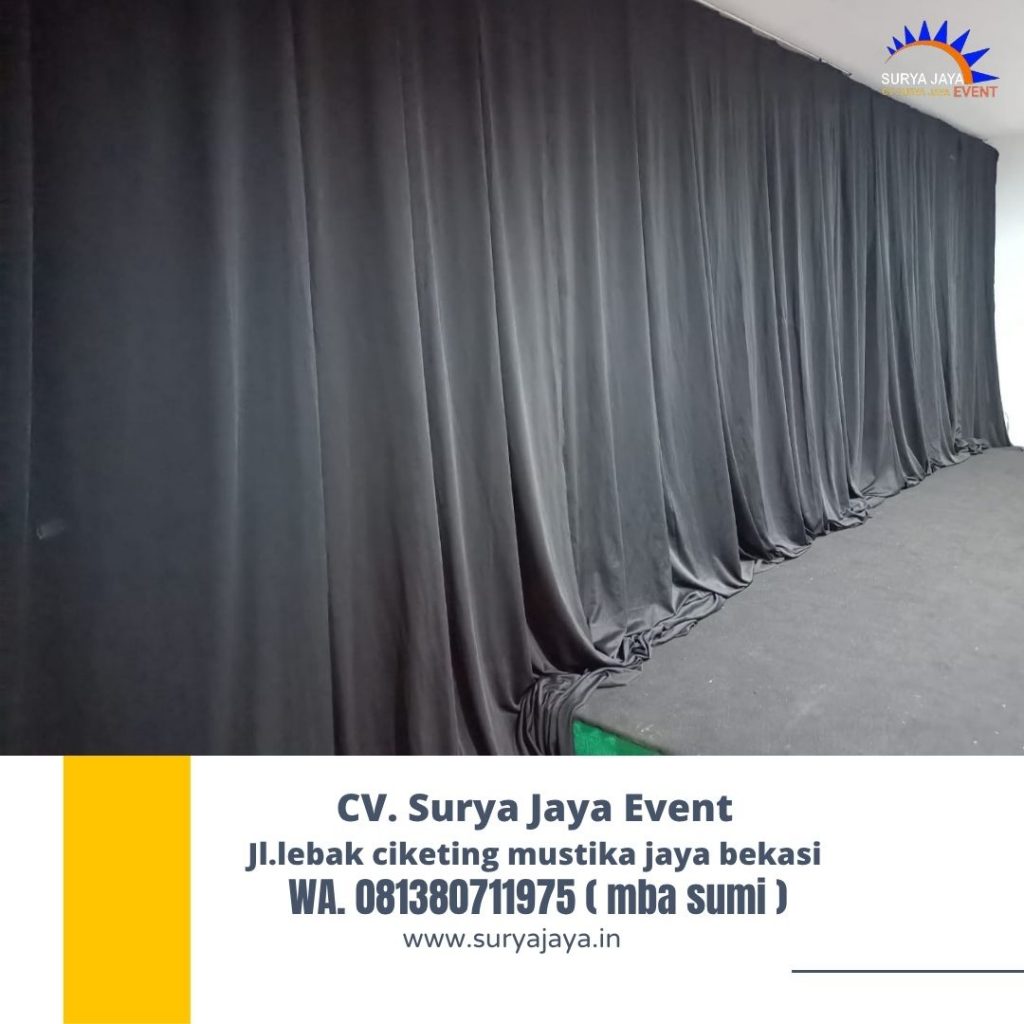 Jasa Sewa Tirai Hitam Dan Meja Cover Hitam Ancol Jakut