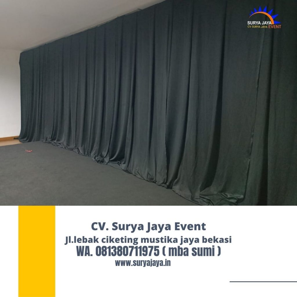 Jasa Sewa Tirai Hitam Dan Meja Cover Hitam Ancol Jakut