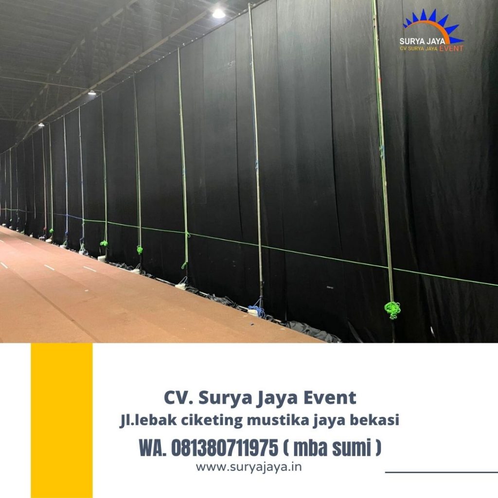 Jasa Sewa Tirai Hitam Dan Meja Cover Hitam Ancol Jakut