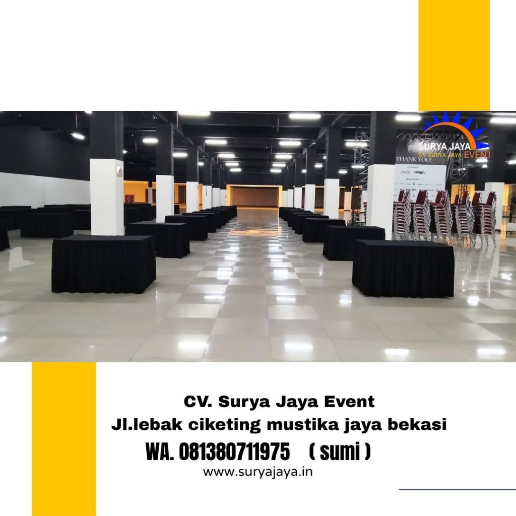 Jasa Sewa Tirai Hitam Dan Meja Cover Hitam Ancol Jakut