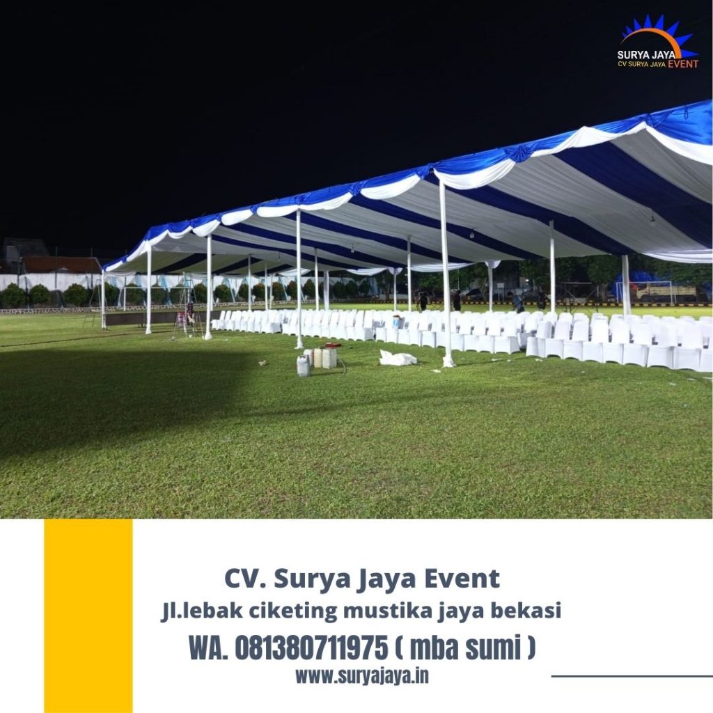 Rental Tenda Dekor Serut Dan Kursi Cover Putih Jakarta