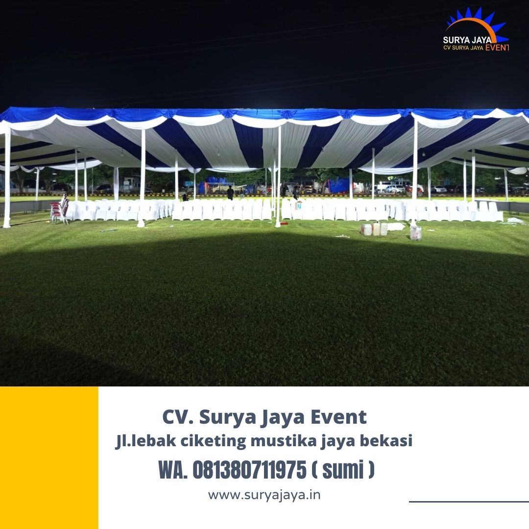 Rental Tenda Dekor Serut Dan Kursi Cover Putih Jakarta
