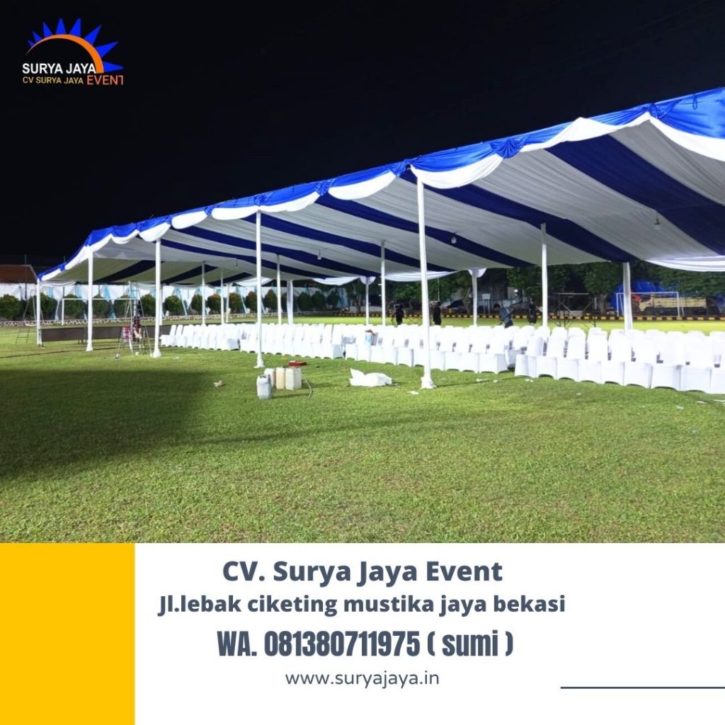 Rental Tenda Dekor Serut Dan Kursi Cover Putih Jakarta