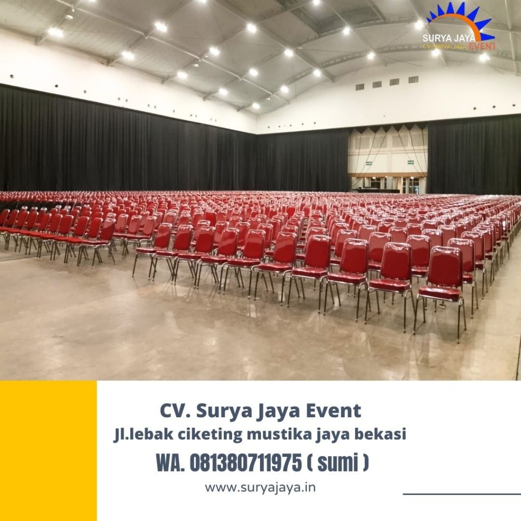 Sewa Kursi Futura Polos Merah Dan Tirai Hitam Area Jakarta