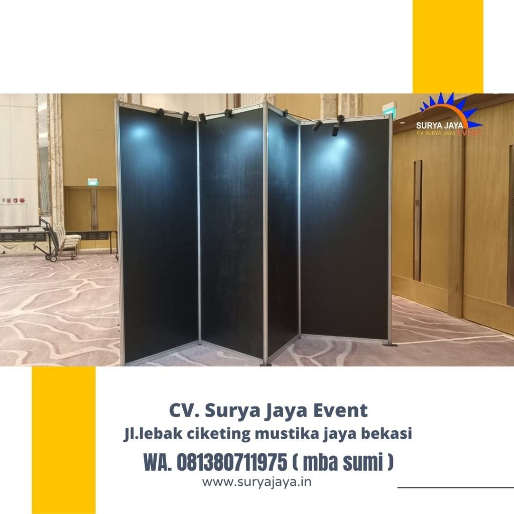 Sewa Partisi Zigzag Hitam Event St Regis Hotel Jakarta
