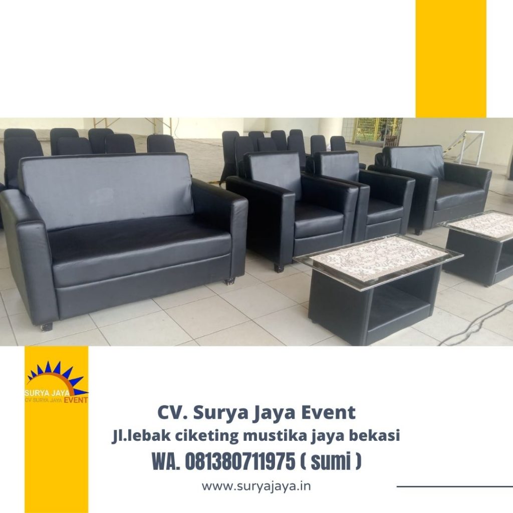 Rental Sofa Hitam Dan Putih Type Triple,Double,Single Jakarta