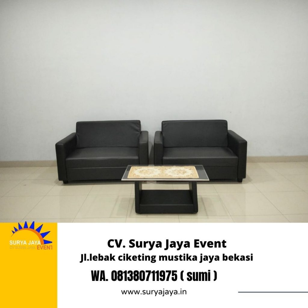 Rental Sofa Hitam Dan Putih Type Triple,Double,Single Jakarta