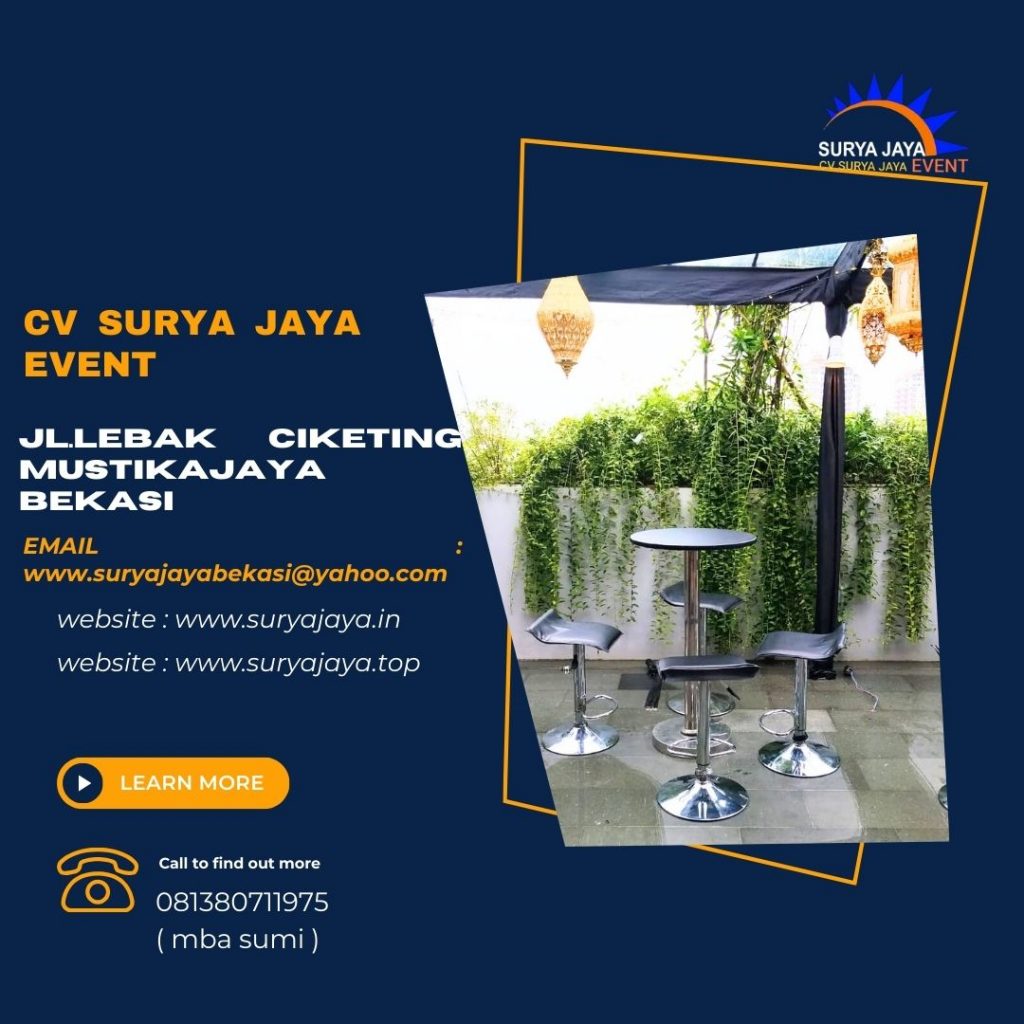 Rental Barstool Hitam Area Jakarta