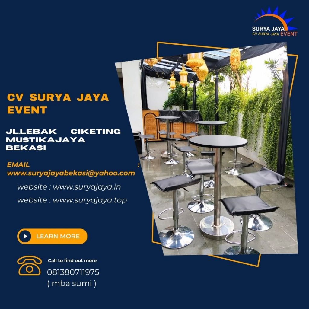 Rental Barstool Hitam Area Jakarta