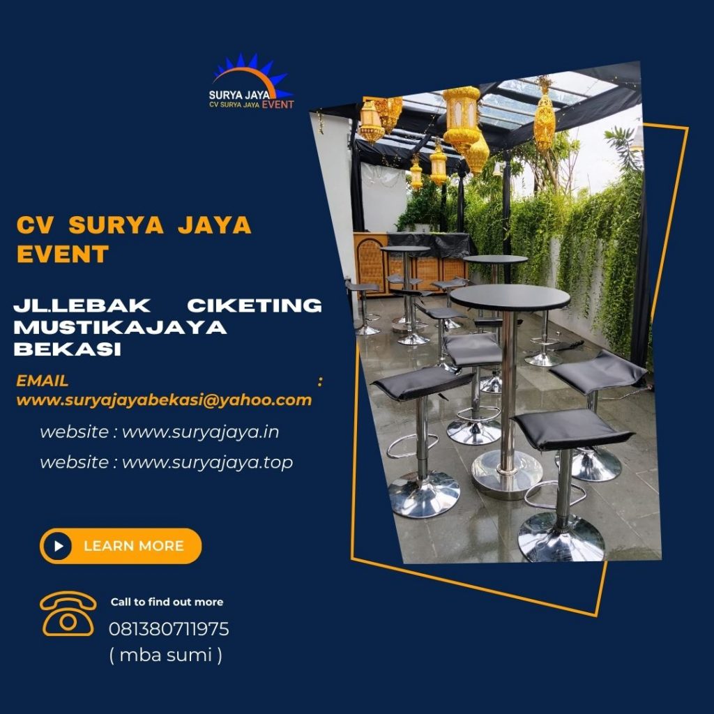 Rental Barstool Hitam Area Jakarta
