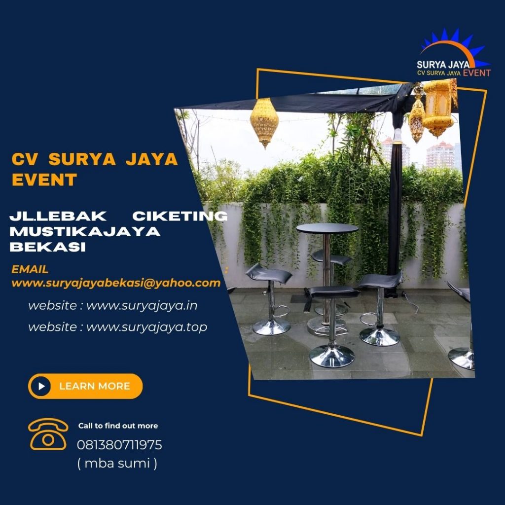 Rental Barstool Hitam Area Jakarta