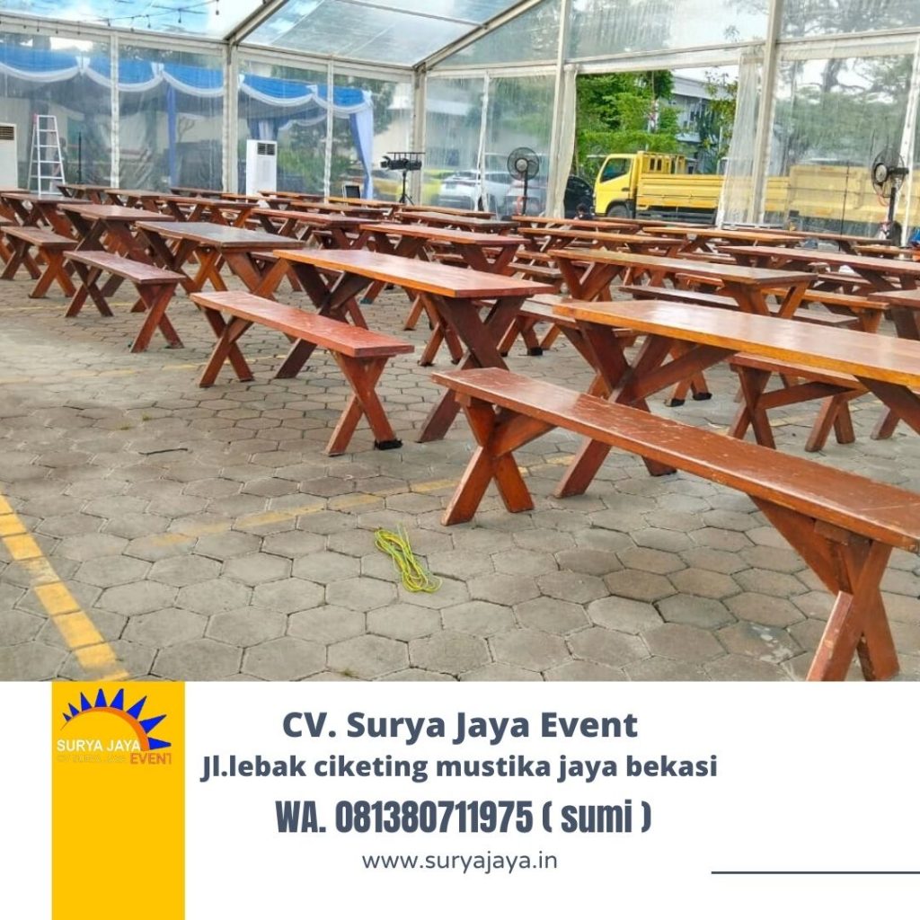 Rental Meja,Bangku Taman Kaki Silang Area Depok